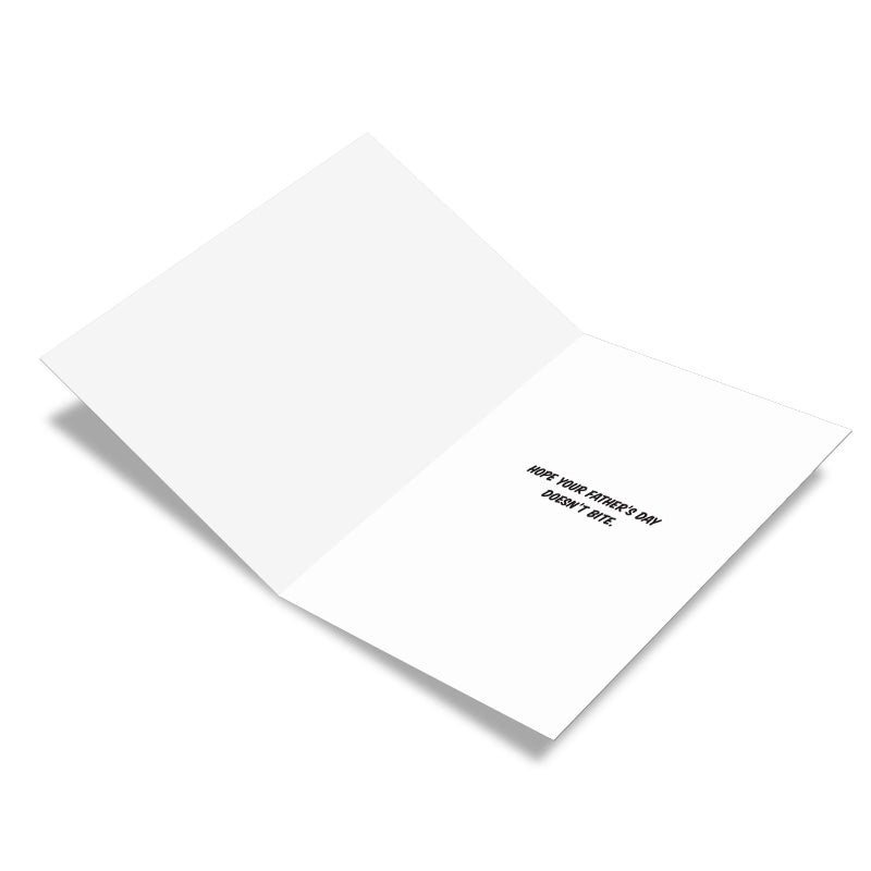 NobleWorks - 1 Funny Card for Father's Day - Dad Humor Card from Son or Daughter, Notecard with Envelope - Give a Man a Fish 0116 - Image 2